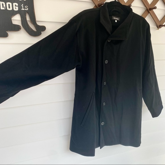 ESKANDAR Asymmetrical Button Front Wool & Cashmere Coat - Picture 4 of 9